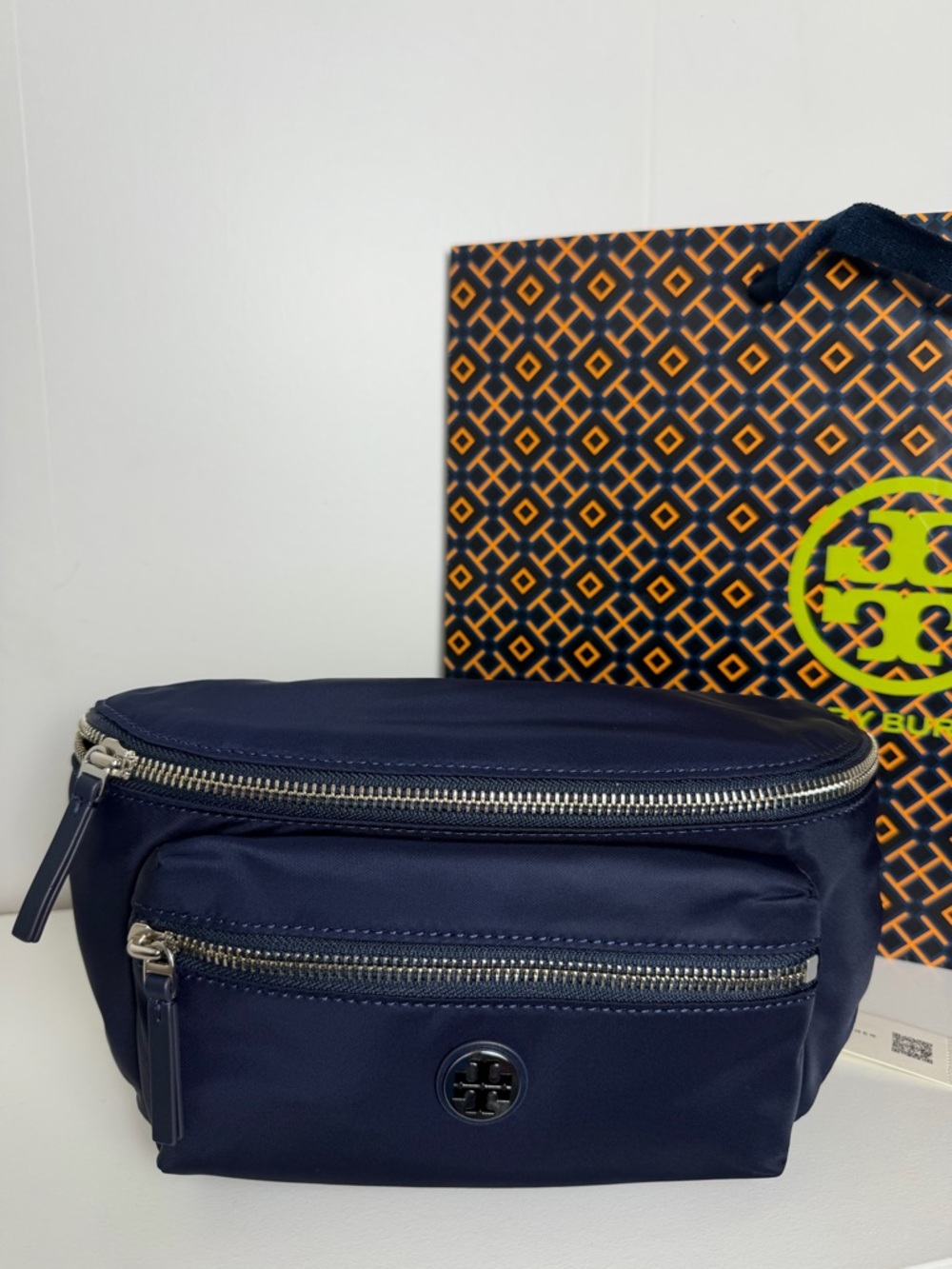 NWT Tory Burch Navy Nylon Belt Bag
